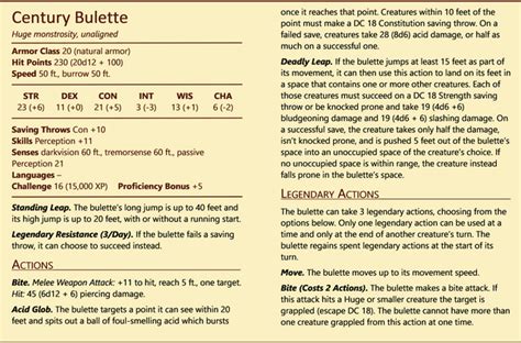 The Century Bulette | DnD 5e Homebrew : r/DnDHomebrew