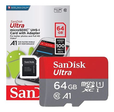 Tarjeta De Memoria Sandisk Sdsquns 064g Gn3ma Ultra Con Adaptador Sd 64gb Todo Pce