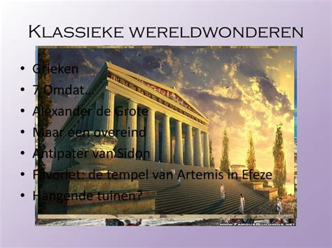 Ppt De Zeven Wereld Wonderen Powerpoint Presentation Id