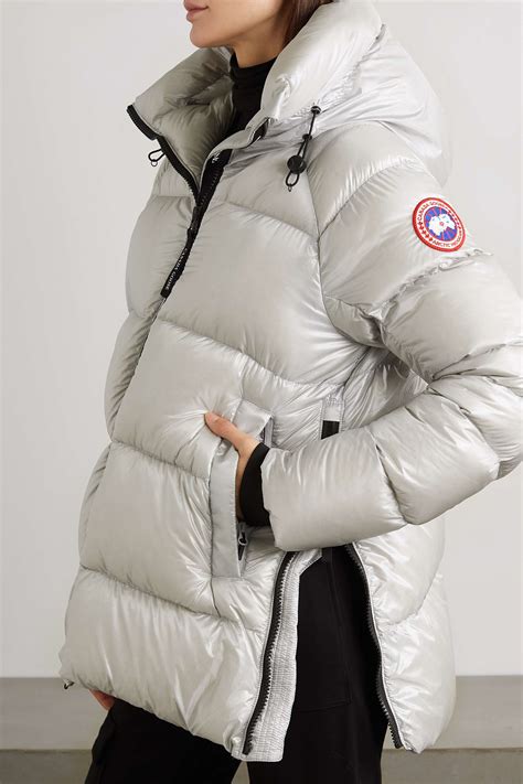 Silver Cypress Hooded Quilted Recycled Shell Down Jacket Canada Goose