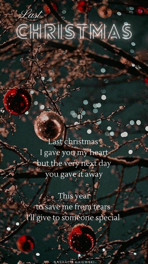 Christmas wallpaper | Christmas lyrics, Last christmas lyrics, Last ...