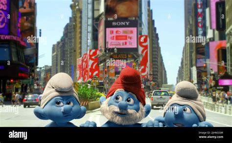 GROUCHY, PAPA, CLUMSY, THE SMURFS, 2011 Stock Photo - Alamy