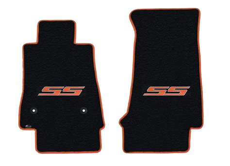 Camaro Lloyd Velourtex Floor Mats Orange Ss Logo Orange