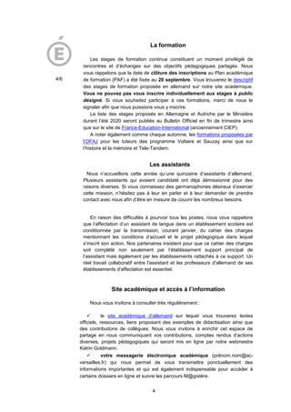 Lettre De Rentr E Des Ipr D Allemand Pdf