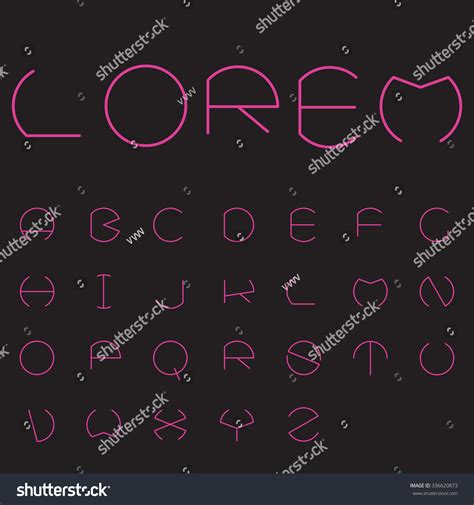 circle shapes alphabet letters font logo stock vector royalty