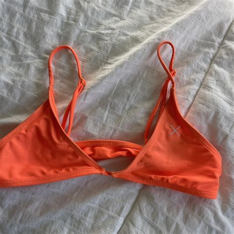 Boutine La Neon Orange Bikini Top Worn A Couple Depop