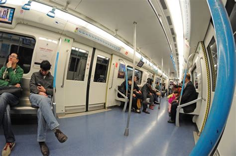 New York Subway Train Interior Editorial Photo - Image of sitting ...