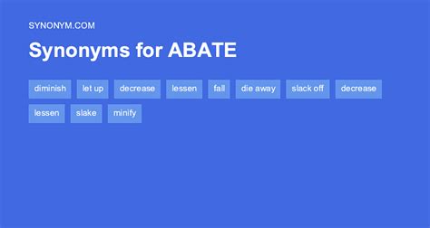 Another word for ABATE > Synonyms & Antonyms