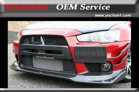 Car Styling Carbon Fiber Front Bumper Lip Fit For Mitsubishi