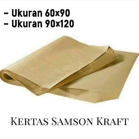 Jual Kertas Samson Craft Paper Kraft Gsm Ukuran X X