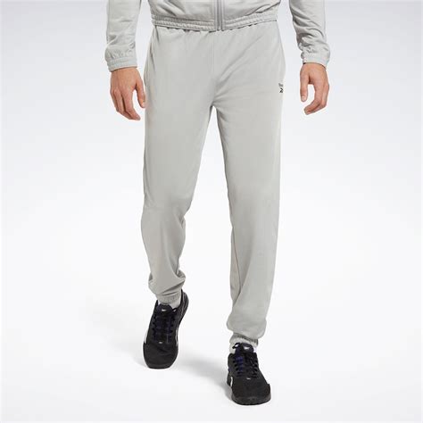 Reebok Identity Vector Knit Track Pants In Pure Grey 3 Reebok Official Uk