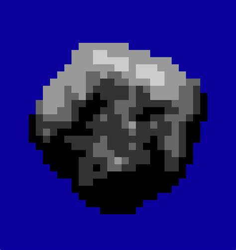 Attempt At Rotating Pixel Art Asteroid While Maintaining Clean Look