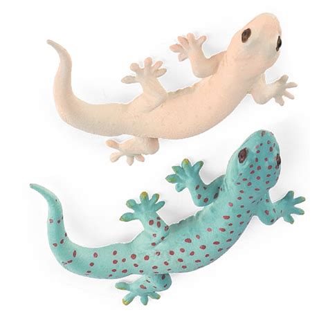 2 Pcs Simulation Gecko Robot Toy Lizard Toy Simulation Animal Model