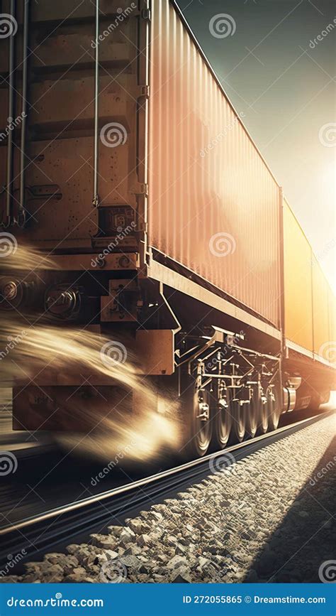 Freight And Transportation Concept With A Cargo Train Stock Image ...