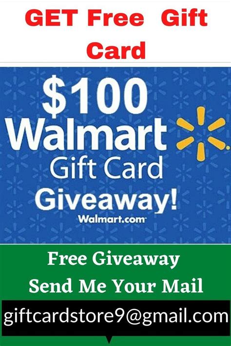 Walmart gift card give way, in 2022 | Walmart gift cards, Free gift ...