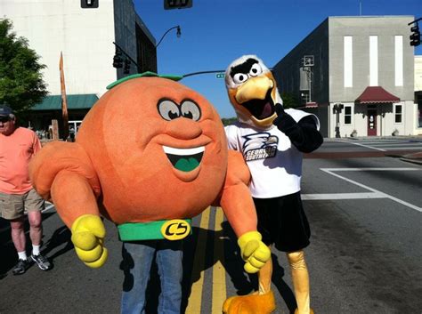 The Big Orange Guy And His New Friend Gus The Georgia Southern