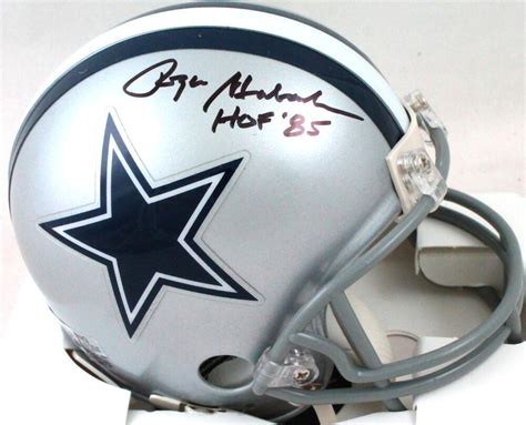 Roger Staubach Autographed Signed Dallas Cowboys Mini Helmet With Hof