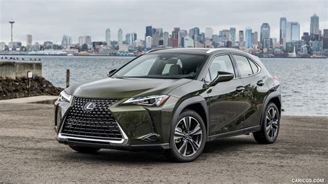 2019 Lexus UX (Color: Nori Green) - Front Three-Quarter | Caricos