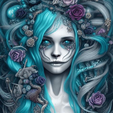 Hyper Detailed Beautiful Mermaid Skeleton · Creative Fabrica