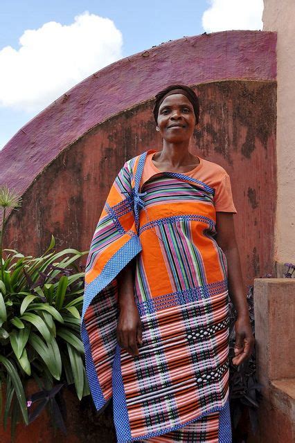 Orange Venda Traditional Dress Venda Traditional Attire African