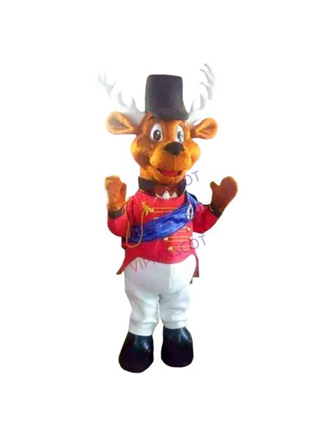 Rudolph The Red Nosed Reindeer With Ribbon Mascot Costume