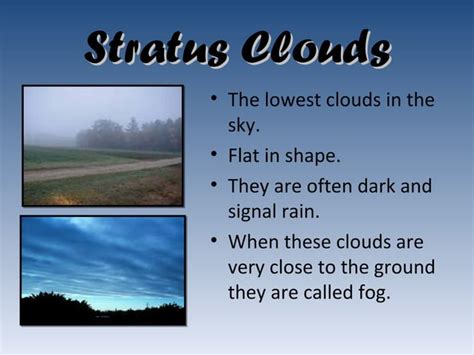 Types Of Clouds Ppt Free Download