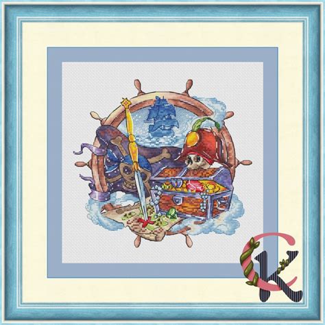 Treasure Map Cross Stitch Chart Code SKo 083 Sophia Komkova Buy