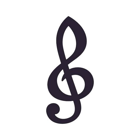 Premium Vector Vector Illustration Silhouette Of Treble Clef Musical