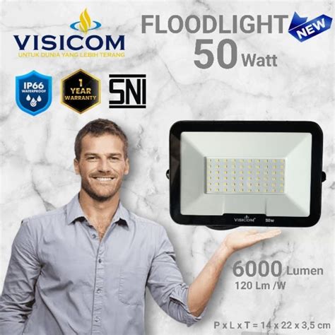 Jual Visicom Floodlight Lampu Led Original Tembak Sorot Flood Light 50