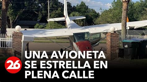 Una Avioneta Se Estrella En Plena Calle En Orlando Youtube