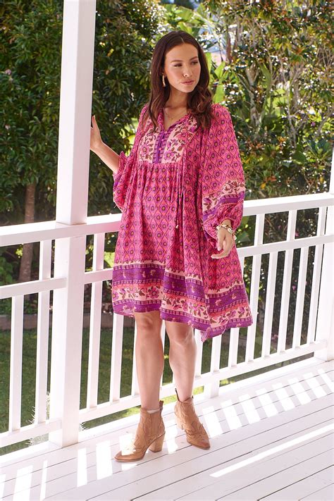 Jaase Jolene Print Adela Midi – Lilac and Mila