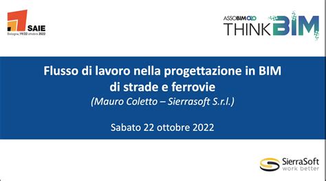 SAIE 2022 Flusso Di Lavoro Nella Progettazione In BIM Di Strade E