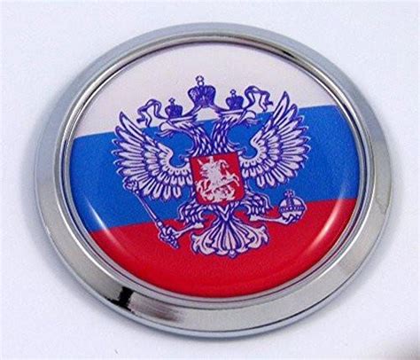 Russia Russian Round Flag Car Chrome Decal Emblem Bumper Etsy