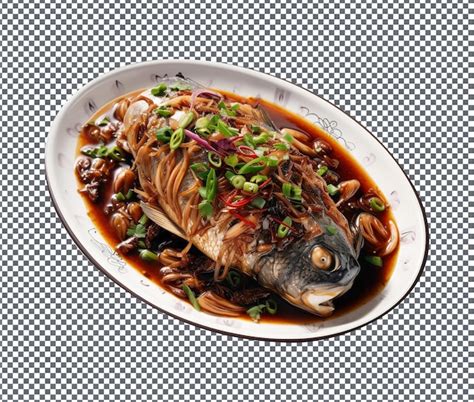 Premium Psd Yummy And Delicious Steamed Fish Isolated On Transparent