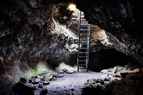 Explore underground caves at Lava Beds National Monument