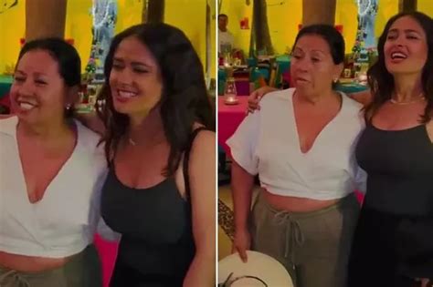 Salma Hayek Wows As She Shows Off Curves In Teeny Red Bikini While Playing In Ocean The