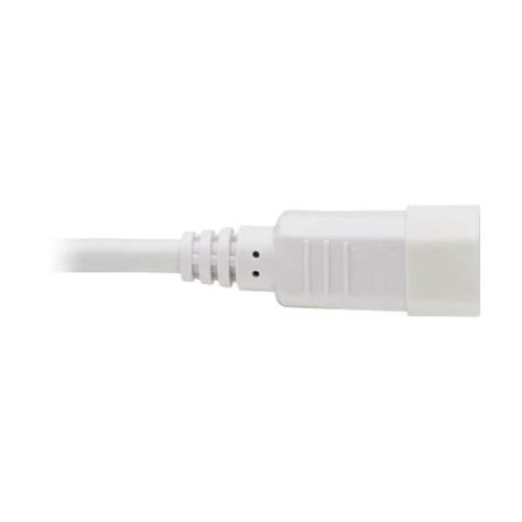 Heavy Duty C14 To C13 Computer Power Cord 3 Ft White Eaton