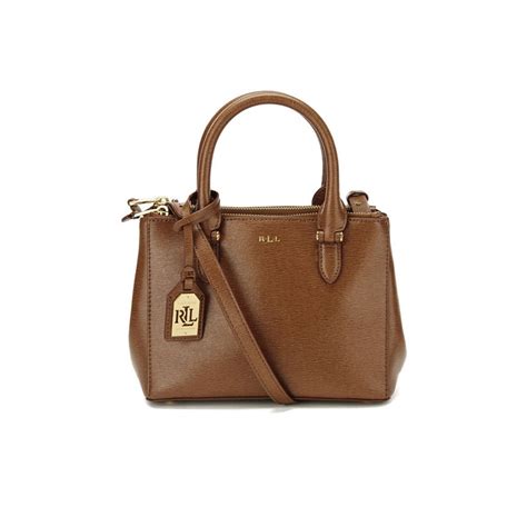 Lauren Ralph Lauren Women S Newbury Mini Double Zip Satchel Tan