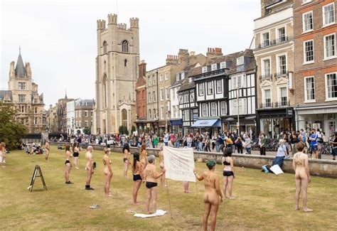 In Pictures Extinction Rebellion Cambridge Holds Naked Protest On Lawn