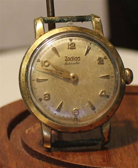 Vintage Zodiac Hermetic Men S Mechanical Wristwatch Military Style Runs