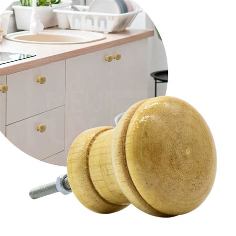 Puxadores De Armario De Cozinha De Madeira - Puxador De Madeira Para Gaveta Armarios Cozinha Rustica 14M | Shopee Brasil