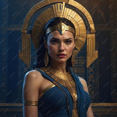 Visualize uma deslumbrante ilustração em 2d de gal gadot como a rainha