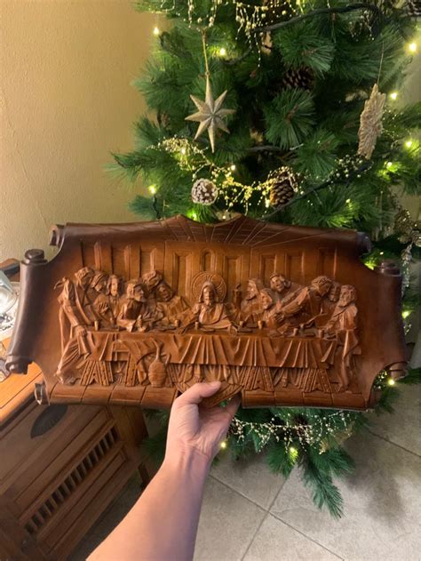 Last Supper Carved Wood Furniture Home Living Home Decor Frames