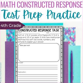 Th Grade Constructed Response Math Test Prep Practice Worksheets