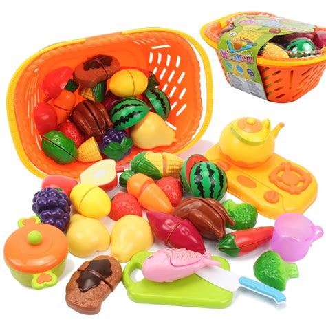 Kids Pretend Food Play Kitchen Toys,20 Piece Learning Resources Play ...