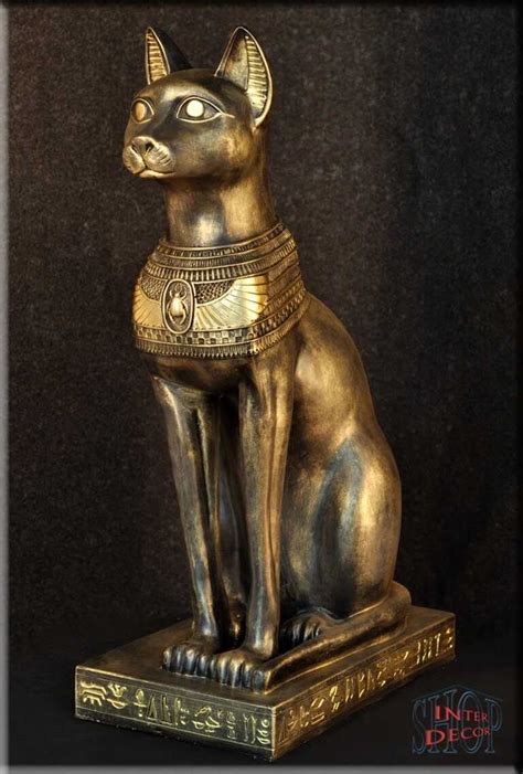 Ägyptische Katze Bastet Figur Pharao Statue Skulptur Dekofigur