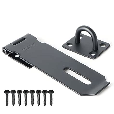 Alise Hasp Lock,Door Hinge Lock Padlock,Black Clasp Latch Hinges Lock ...