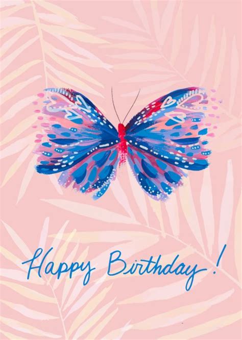 Happy Birthday Butterfly Card Moonpig