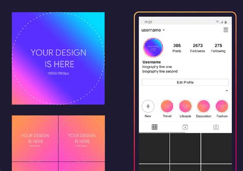 Free Instagram Profile And Story Cover Mockup Psd Free Photoshop