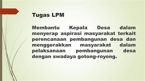 Lembaga Kemasyarakatan Desa Peran Fungsi Pptx